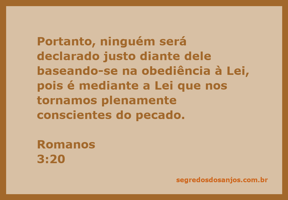 Imagem representativa do versículo Romanos 3:20, destacando a importância da Lei e a consciência do pecado.