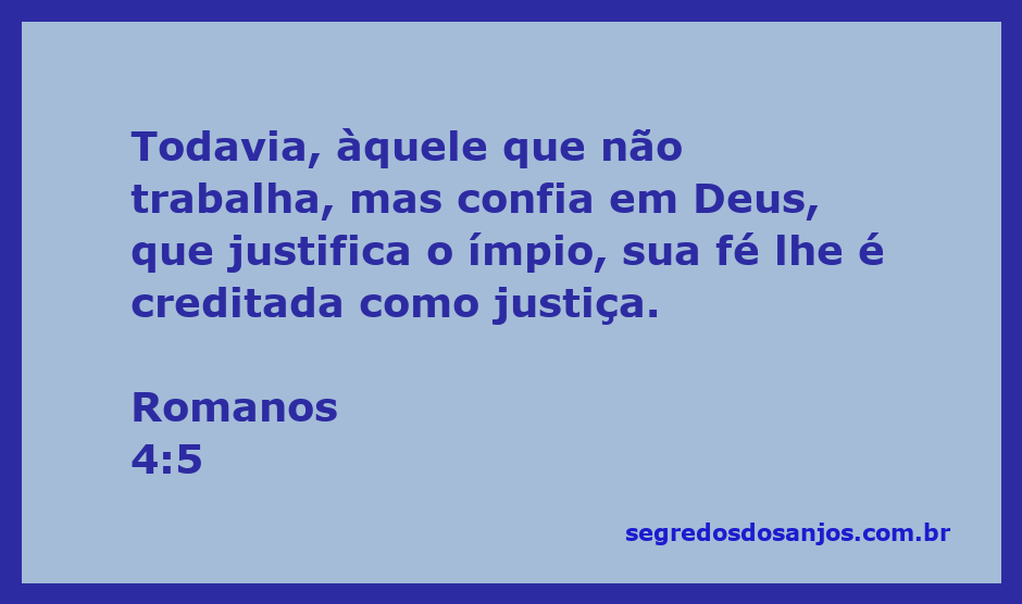 Imagem ilustrativa de Romanos 4:5, mostrando a confiança em Deus e a justiça pela fé.