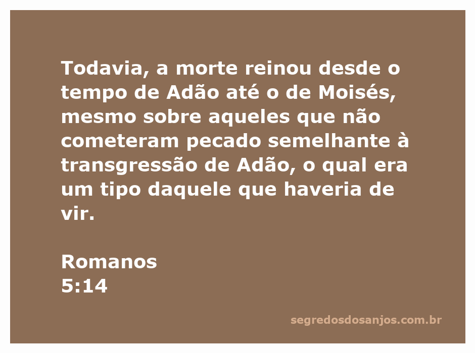Imagem representativa da passagem Romanos 5:14, destacando a transição da morte desde Adão até Moisés.