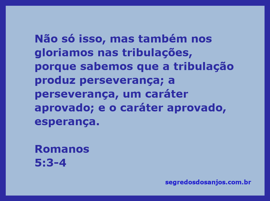 Imagem ilustrativa de Romanos 5:3-4, destacando a perseverança e esperança que surgem das tribulações.