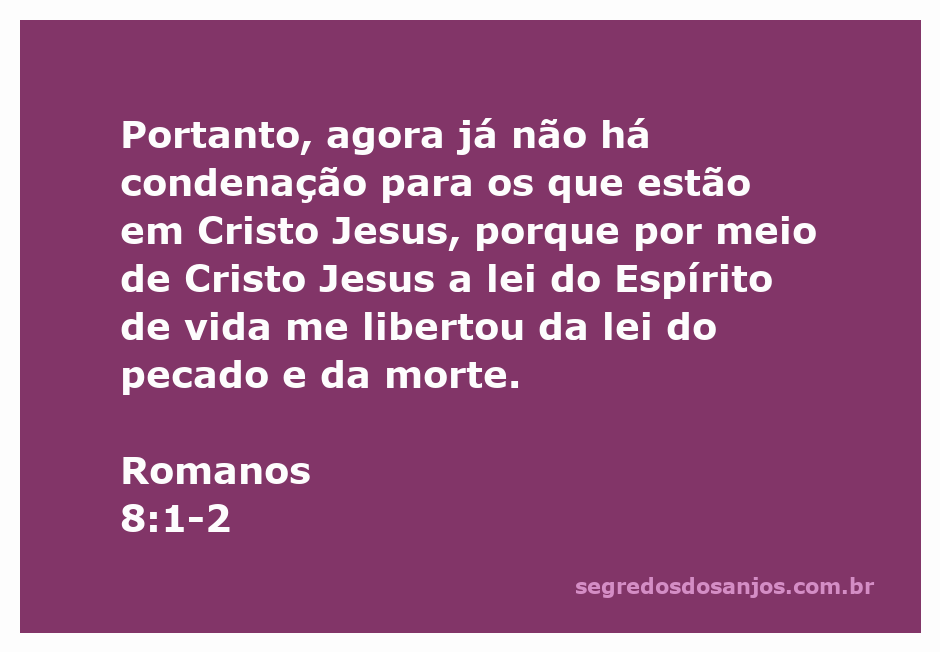 Imagem que representa a libertação espiritual em Cristo, ilustrando Romanos 8:1-2.