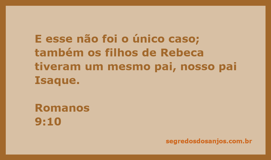 Imagem representativa da passagem Romanos 9:10, ilustrando a conexão familiar entre Rebeca, Isaque e seus filhos.