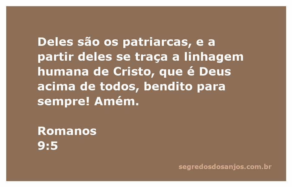 Ilustração representando Romanos 9:5, destacando a linhagem de Cristo e os patriarcas.