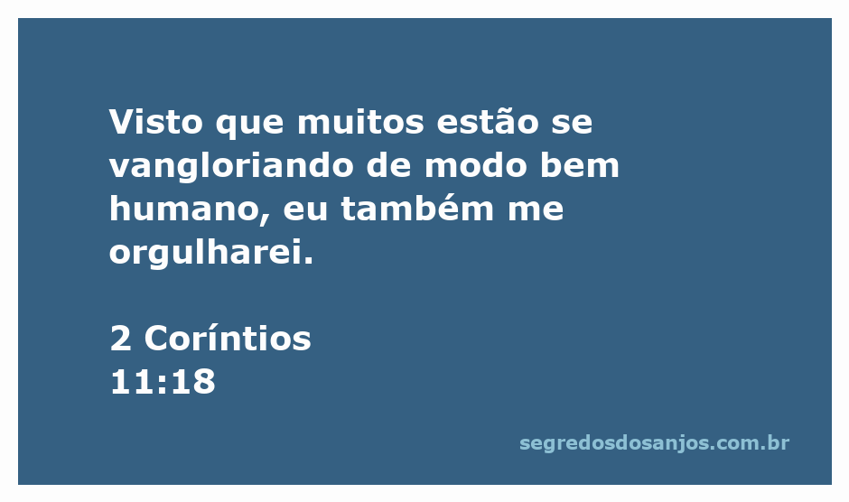 Ilustração de 2 Coríntios 11:18 destacando a vaidade humana e o orgulho