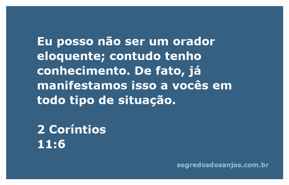 Imagem representativa de 2 Coríntios 11:6 destacando a sabedoria sobre a eloquência.