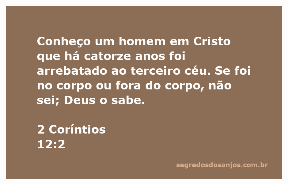 Ilustração do terceiro céu mencionada em 2 Coríntios 12:2, representando a experiência espiritual de um homem em Cristo.