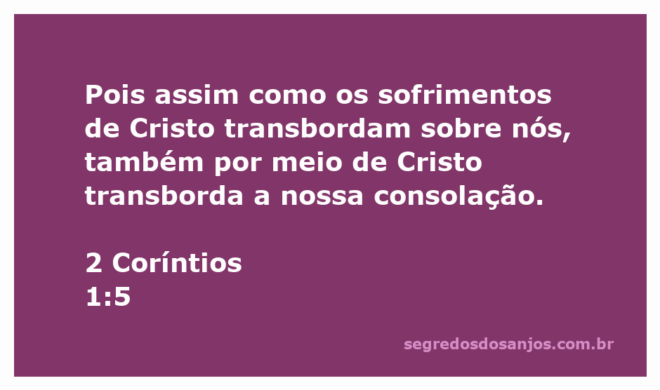 Imagem representativa da consolação em meio ao sofrimento, inspirada em 2 Coríntios 1:5.