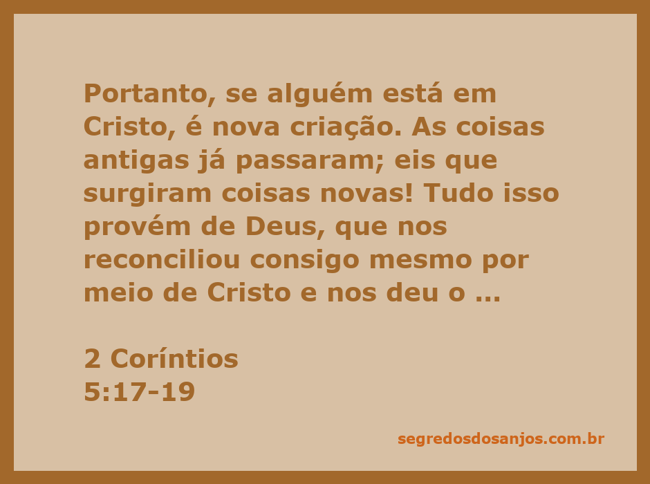 Imagem simbolizando a nova criação em Cristo, representando transformação e reconciliação.