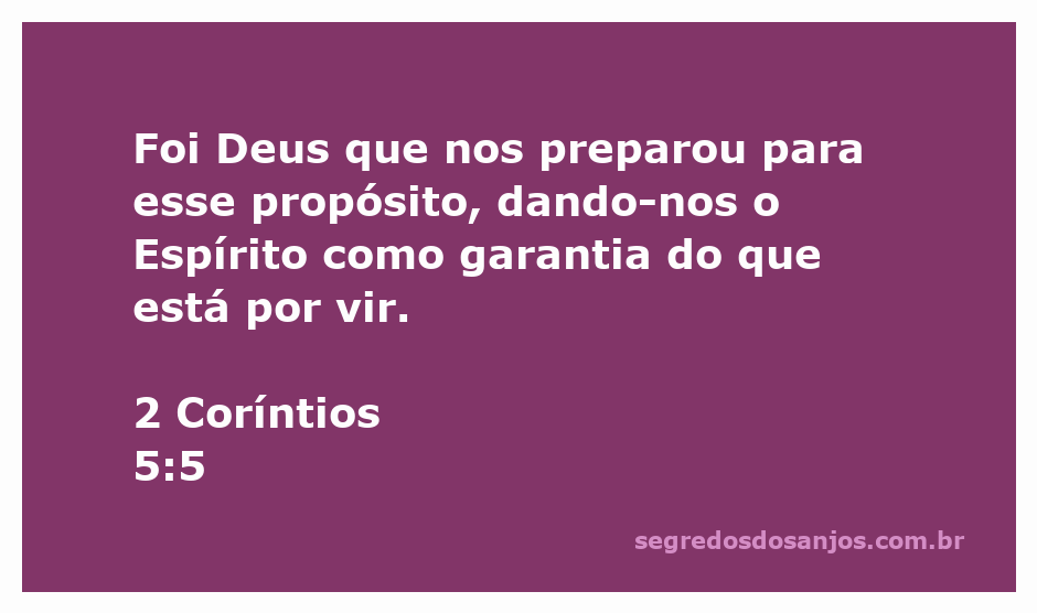 Imagem representativa da promessa de Deus e do Espírito Santo como garantia