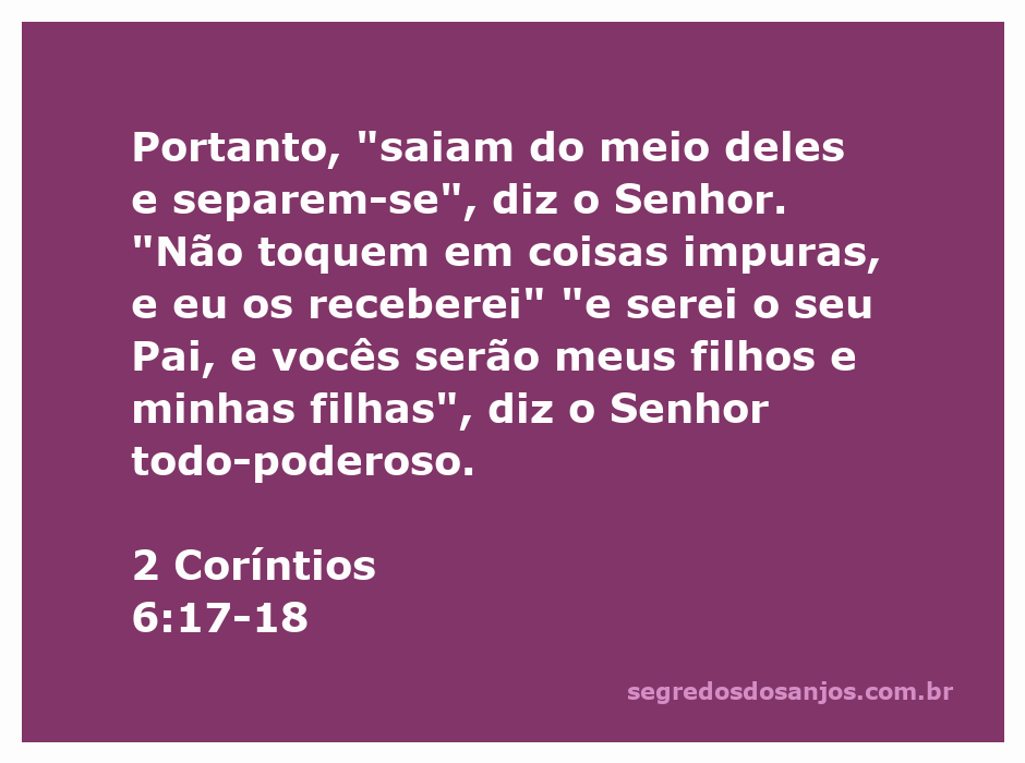 Imagem simbólica de pessoas se separando de coisas impuras, representando a chamada de Deus para a santidade em 2 Coríntios 6:17-18.