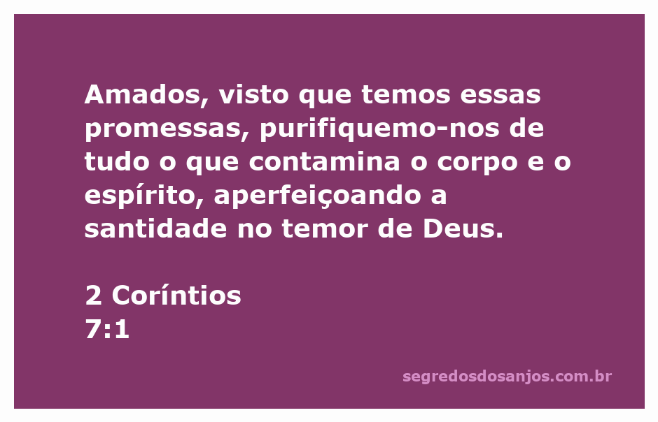 Imagem representativa da purificação espiritual e física, inspirada em 2 Coríntios 7:1.