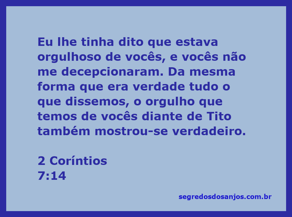Versículo de 2 Coríntios 7:14 com uma imagem inspiradora de pessoas unidas em comunhão.