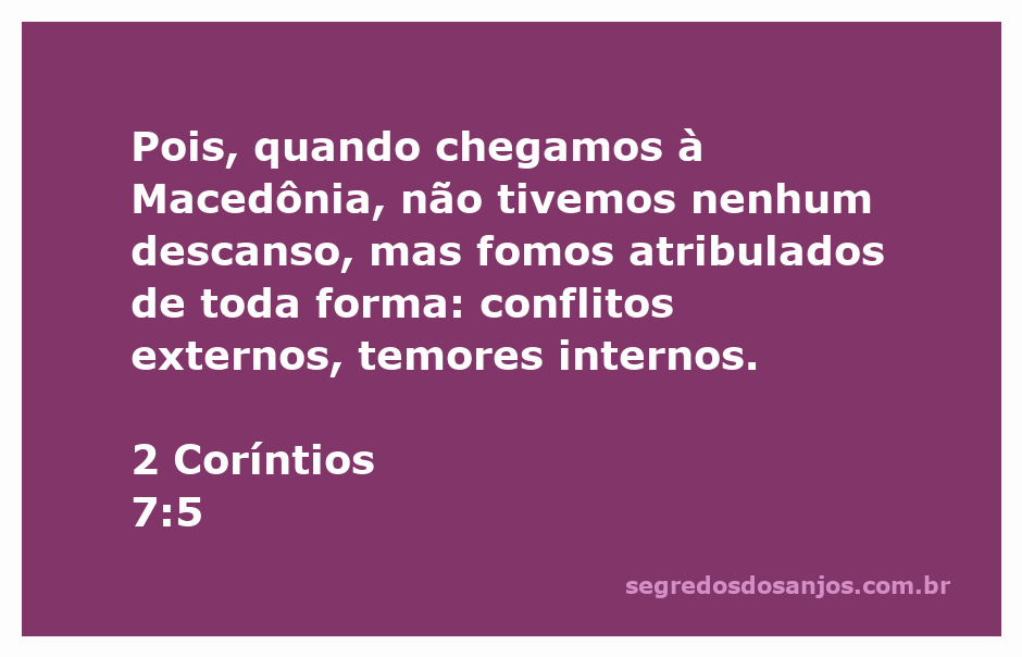 Imagem representando a tribulação enfrentada por Paulo e seus companheiros na Macedônia conforme descrito em 2 Coríntios 7:5.