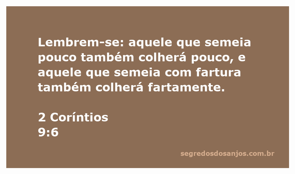 Imagem simbolizando a semeadura e a colheita, representando o versículo de 2 Coríntios 9:6 sobre generosidade e abundância.