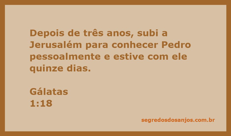 A imagem representa a visita de Paulo a Jerusalém para conhecer Pedro após três anos.