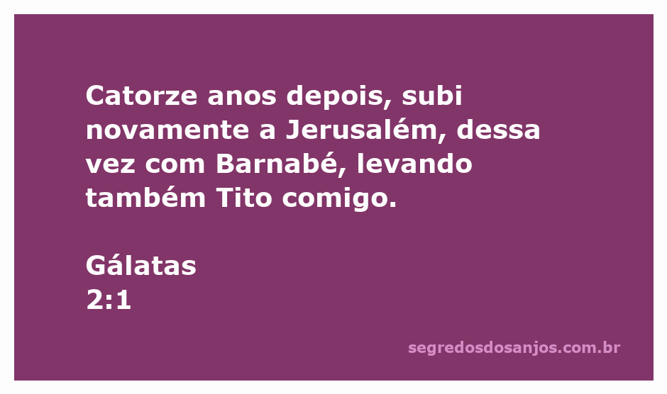 Apóstolos Paulo e Barnabé em Jerusalém, representando a passagem bíblica de Gálatas 2:1.