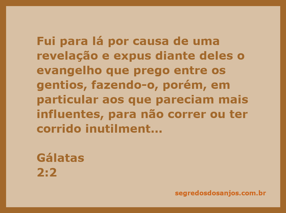 Apóstolo Paulo apresenta o evangelho aos líderes da igreja em Jerusalém.