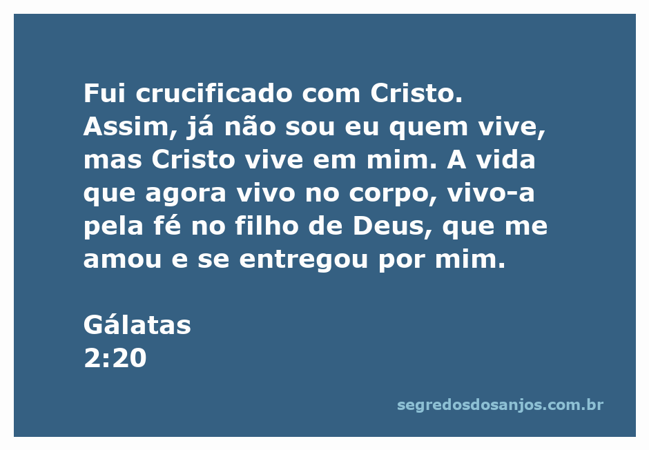 Imagem representando Gálatas 2:20, destacando a crucificação e a vida em Cristo.