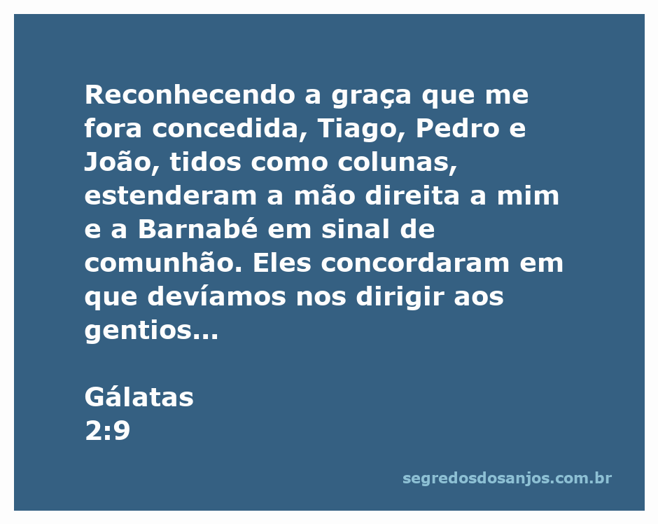 Ilustração de Tiago, Pedro e João estendendo as mãos em sinal de comunhão com Paulo e Barnabé, representando a unidade na fé.