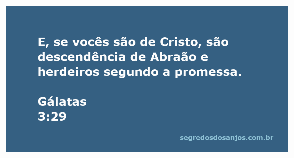 Imagem representativa da herança espiritual dos cristãos como descendência de Abraão conforme Gálatas 3:29.