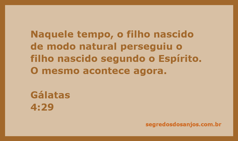 Ilustração representando a batalha espiritual entre o filho natural e o filho do Espírito, inspirado em Gálatas 4:29.
