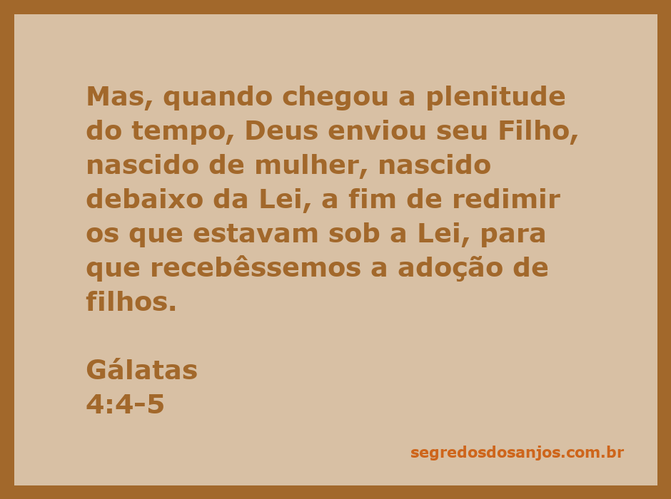 Imagem representativa do versículo Gálatas 4:4-5, mostrando a plenitude do tempo e a redenção através de Jesus Cristo.