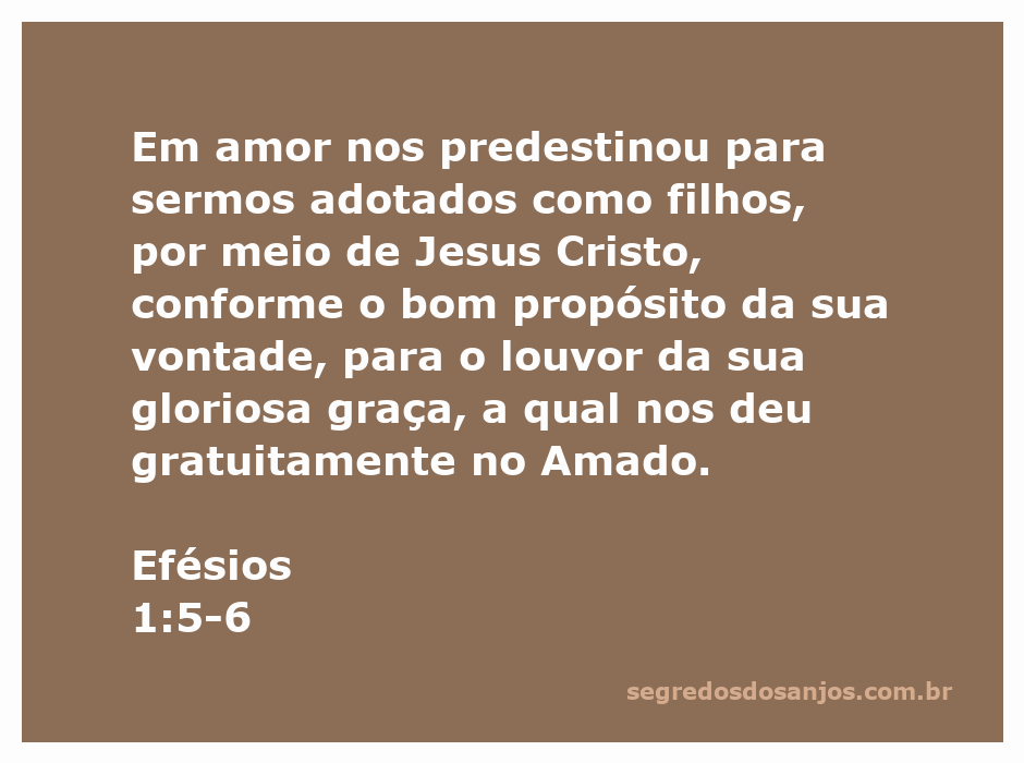 Imagem representando a adoção espiritual em Efésios 1:5-6, simbolizando amor e graça.