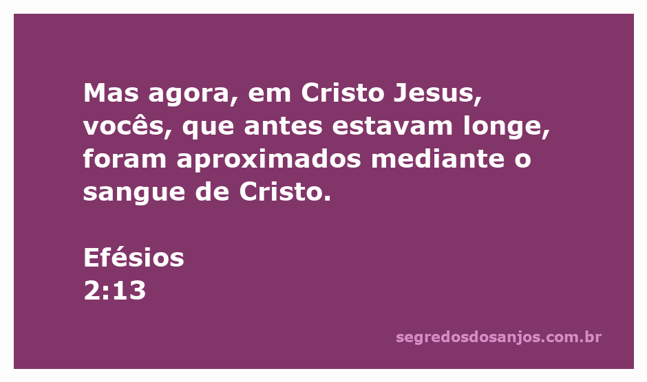 Imagem representativa da reconciliação em Cristo, simbolizando a aproximação dos que estavam distantes.