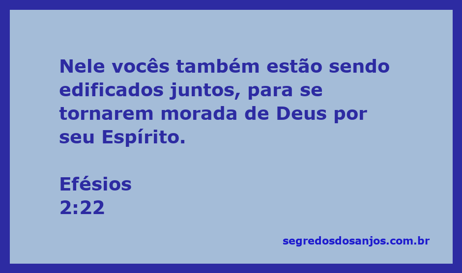 Imagem representando a edificação espiritual dos fiéis como morada de Deus em Efésios 2:22.