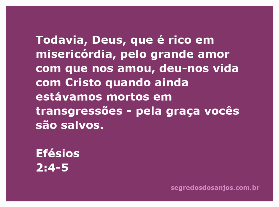Imagem representativa da misericórdia de Deus em Efésios 2:4-5, mostrando a transformação da morte para a vida em Cristo.