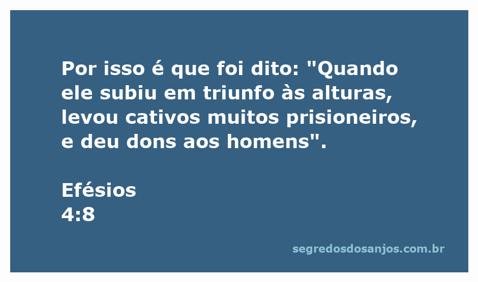 Imagem representativa de Efésios 4:8, mostrando Cristo subindo às alturas e levando prisioneiros.