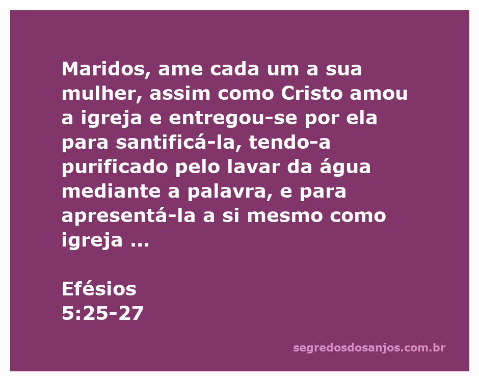Ilustração de um marido amando sua esposa, simbolizando o amor de Cristo pela igreja conforme Efésios 5:25-27.