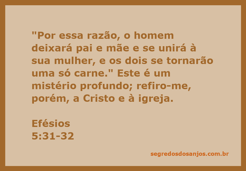 Imagem representando a união entre homem e mulher, simbolizando o versículo de Efésios 5:31-32.