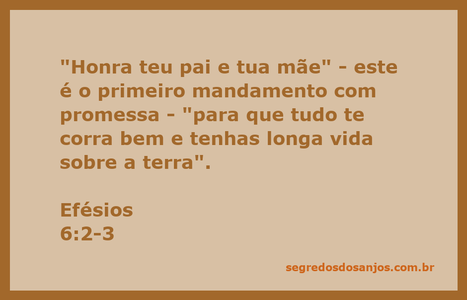 Imagem que representa a passagem bíblica Efésios 6:2-3 sobre a honra aos pais