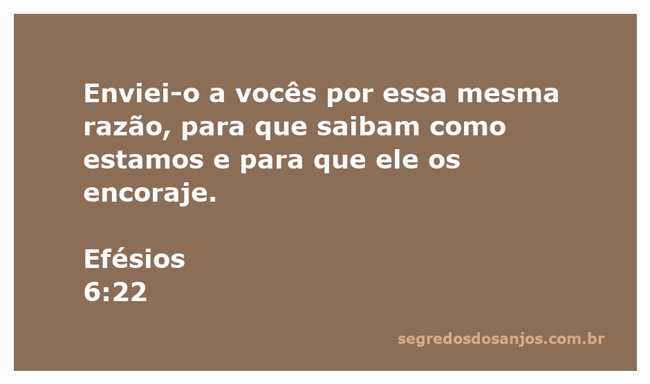 Imagem ilustrativa de encorajamento e comunicação, representando o versículo de Efésios 6:22