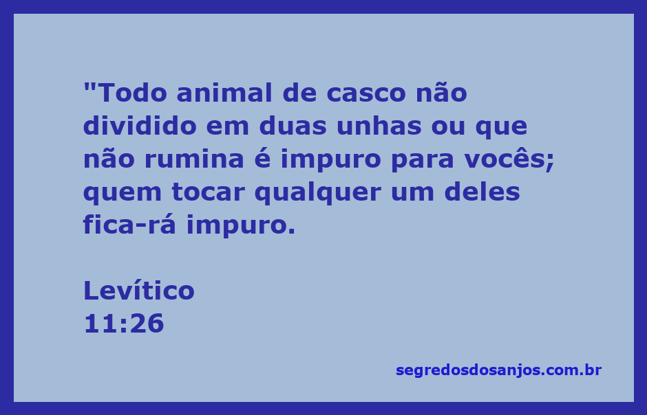 Ilustração de animais impuros segundo Levítico 11:26, destacando cascos não divididos e a ausência de ruminação.