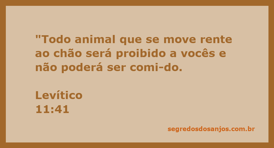 Ilustração de animais rastejantes que são proibidos na dieta segundo Levítico 11:41.