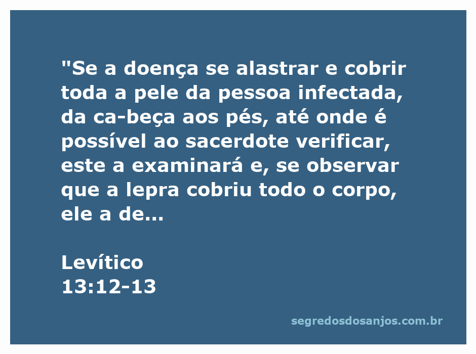 Imagem de uma pessoa sendo examinada por um sacerdote, simbolizando o processo de verificação da lepra conforme descrito em Levítico 13:12-13.