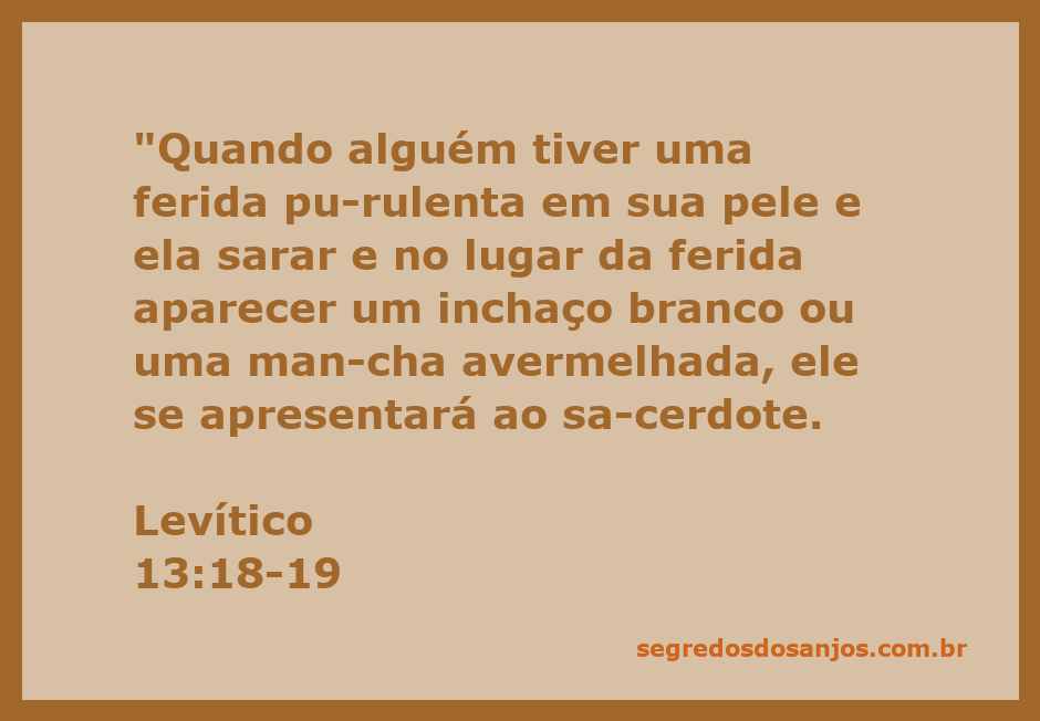Imagem ilustrativa de uma ferida na pele com inchaço e mancha, simbolizando as instruções de Levítico sobre feridas purulentas.
