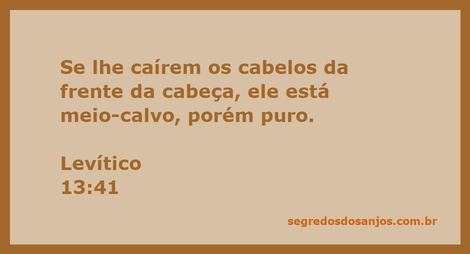 Ilustração de uma pessoa com meio-calvo, representando Levítico 13:41