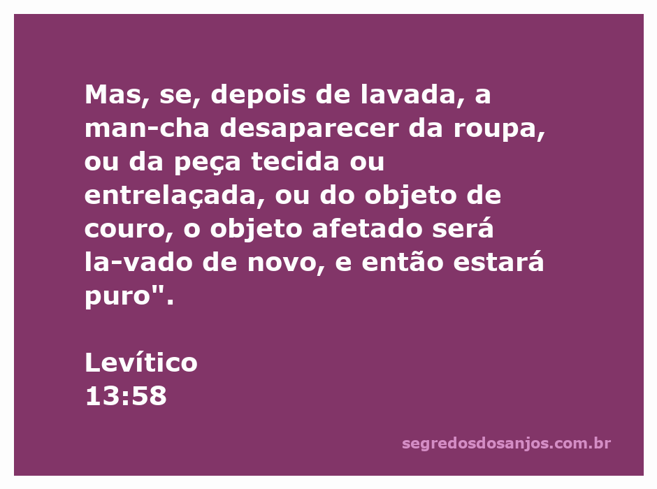 Imagem ilustrativa do processo de limpeza de roupas e objetos, conforme descrito em Levítico 13:58.