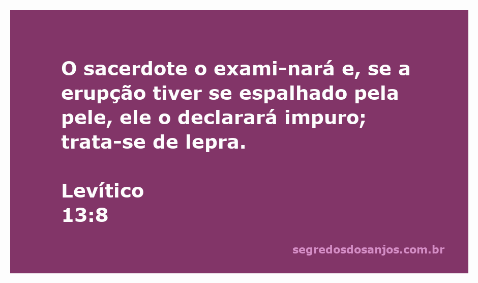 Sacerdote examinando uma erupção na pele de um homem de acordo com Levítico 13:8, simbolizando a avaliação da impureza.