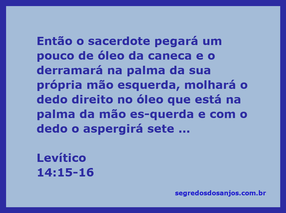 Um sacerdote aspergindo óleo em um altar, representando a purificação na tradição bíblica.
