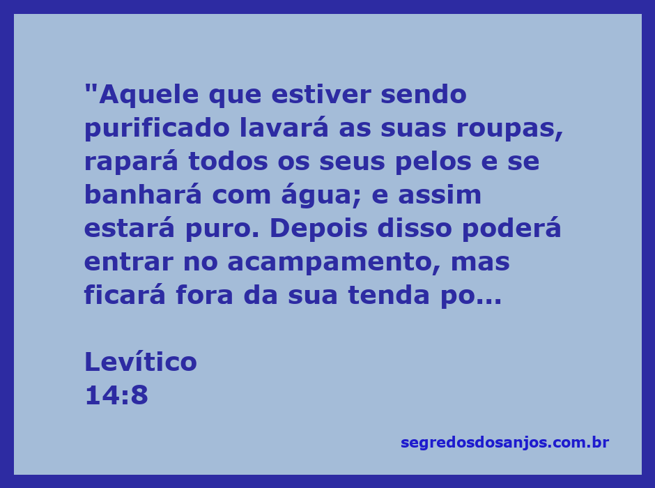 Ilustração de uma pessoa se purificando conforme Levítico 14:8, lavando roupas e banhando-se em água.