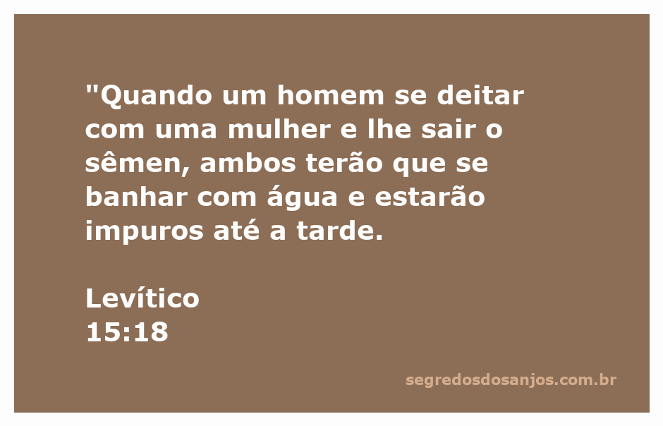 Ilustração de um homem e uma mulher em contexto de pureza ritual segundo Levítico 15:18.