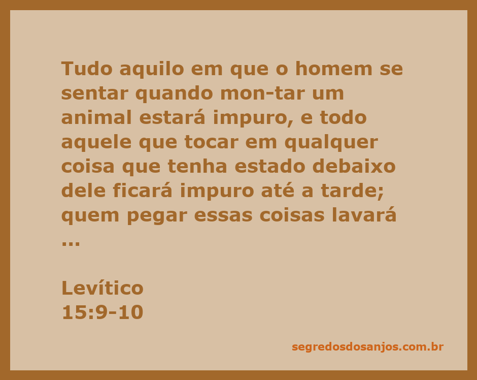 Ilustração de um homem montando um animal, simbolizando a impureza ritual segundo Levítico 15:9-10.