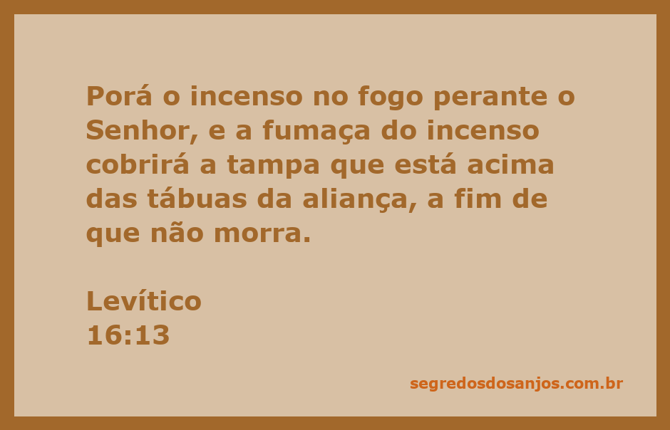 Um sacerdote oferecendo incenso diante da Arca da Aliança, simbolizando a presença de Deus e a importância do incenso nas práticas religiosas.