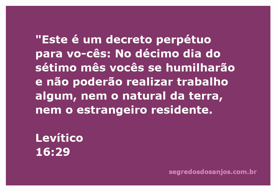 Imagem representativa do Dia da Expiação, destacando a importância da humilhação e do descanso no Levítico 16:29.