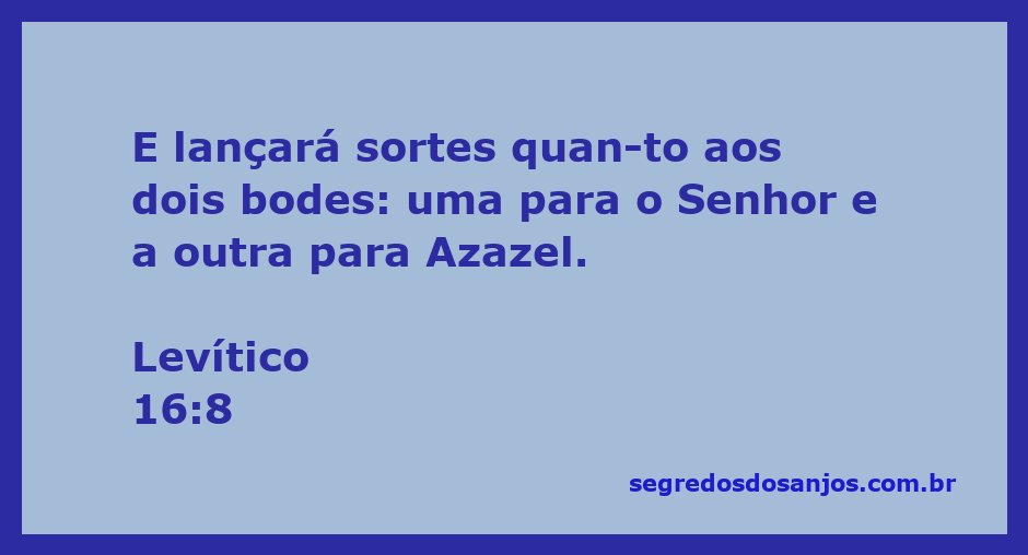 Ilustração dos dois bodes mencionados em Levítico 16:8, simbolizando a oferta ao Senhor e a expiação dos pecados.