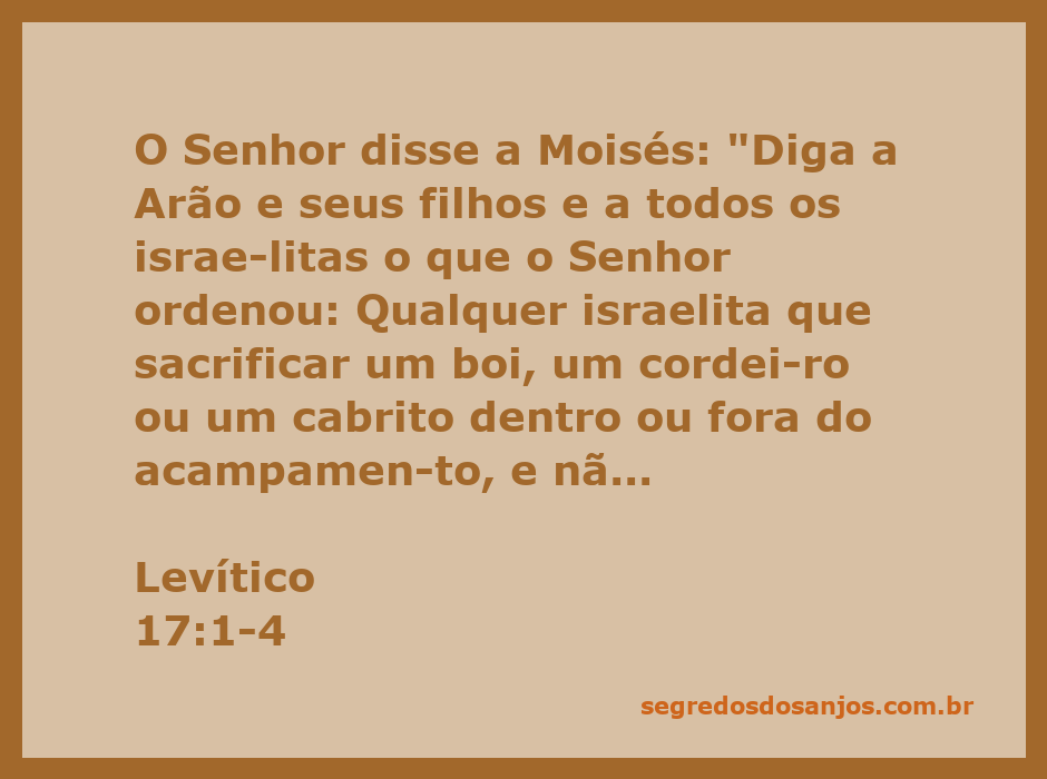 Ilustração da Tenda do Encontro com a oferta de um boi, cordeiro ou cabrito, representando a obediência às ordens de Deus.